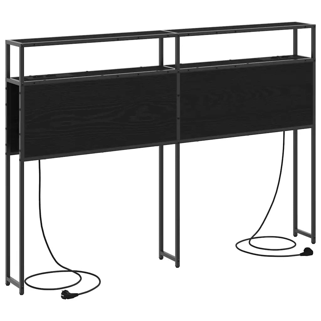 vidaXL Testata contenitore Rovere nero 150 cm Legno multistrato