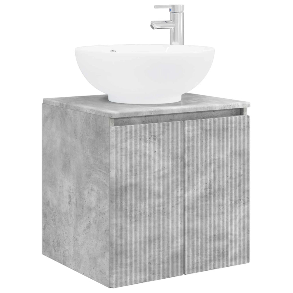 Set di Armadi da Bagno 4 pcs Grigio Cemento 3406506