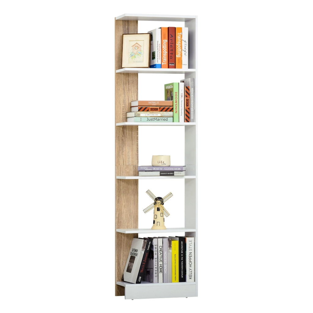Libreria con Ripiani ¨C zephmum ¨C Bianco Rovere 45x21x170 cm