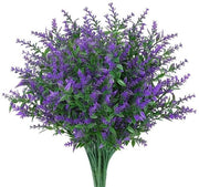 Set di 5 fiori artificiali di lavanda - UV-resistente - Resistente al tempo - Per uso interno/esterno - Altezza 36 cm