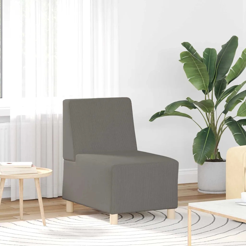 Divano Modulare Senza Braccioli 2 pz-Sofa Modulare-Divanetto Grigio chiaro 124692