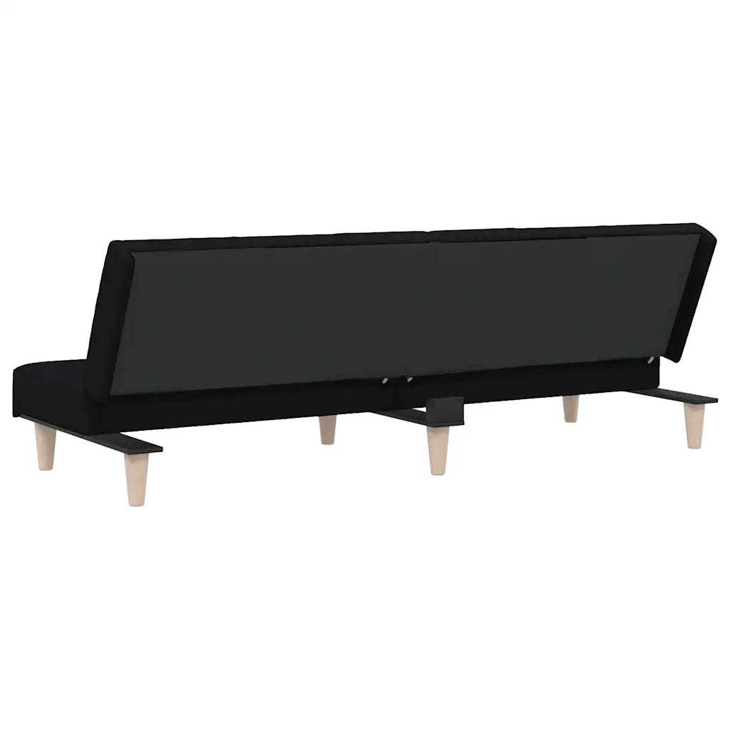 Divano Letto Nero in Tessuto
