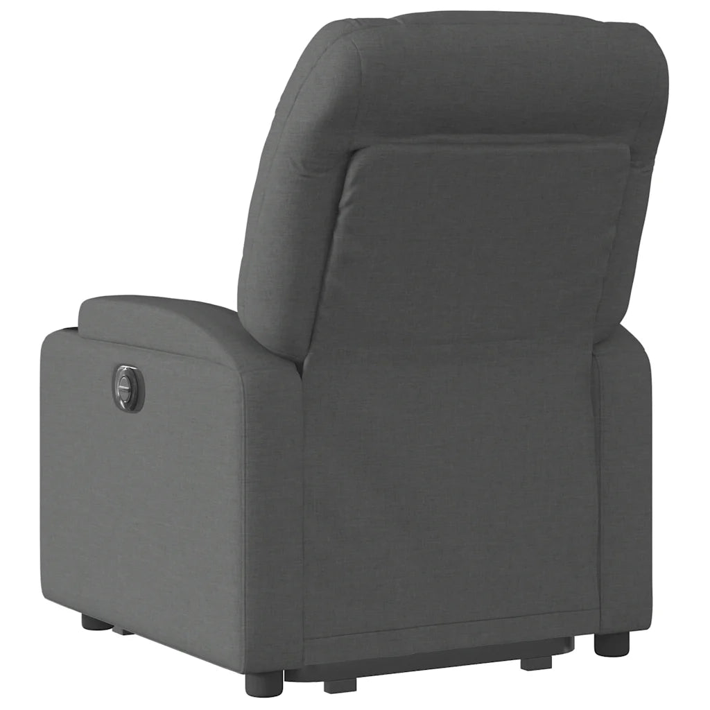 Poltrona Alzapersona Reclinabile Elettrica Grigio Scuro Tessuto 3204621