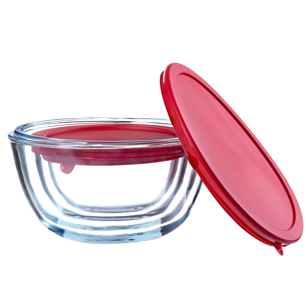 Set di 4 pirofile in vetro KADAX resistenti al forno con coperchio