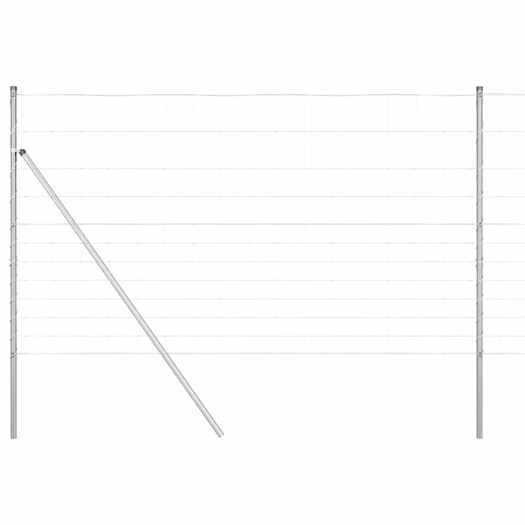 Palo della recinzione Zincato 25 x 1,4 m Acciaio