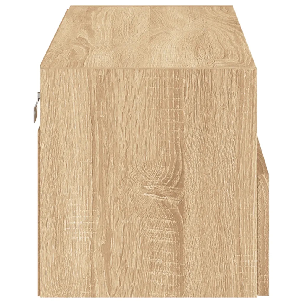 Mobile TV a Parete Rovere Sonoma 80x30x30 cm Legno Multistrato 836872