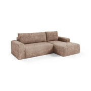 Folgarida, Divano Letto con Penisola Contenitore, 268x163 cm Beige