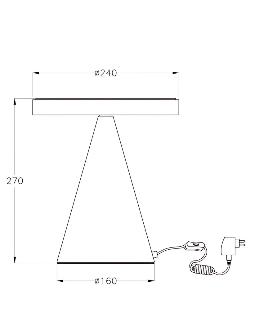 Lampada da tavolo Neutra LED 12W 1260lm 3000K struttura in metallo e metacrilato colore Bianco IP20 - Illuminazione d'interni elegante e moderna