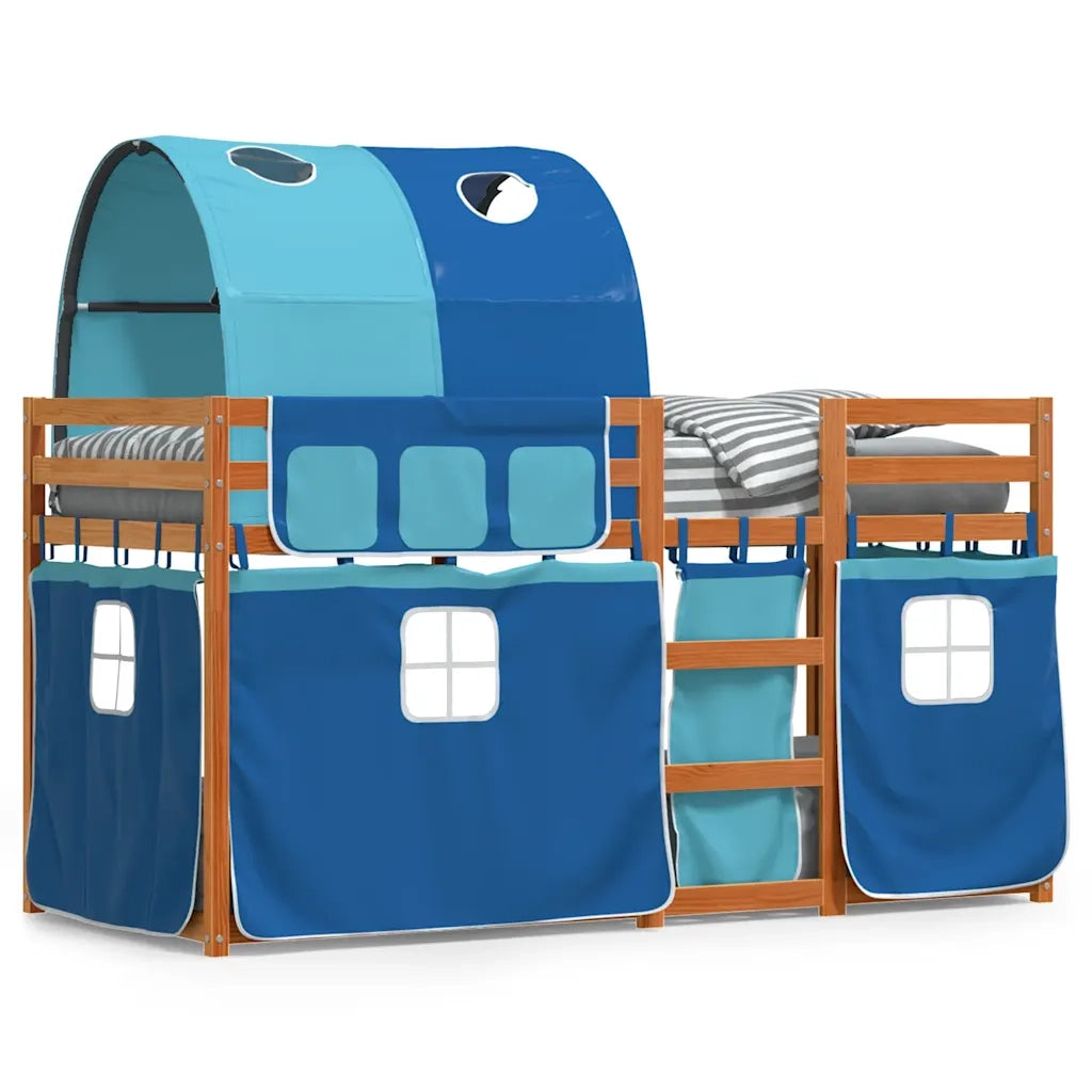 Letto a Castello senza Materasso Blu 80x200 cm Massello Pino 3284013