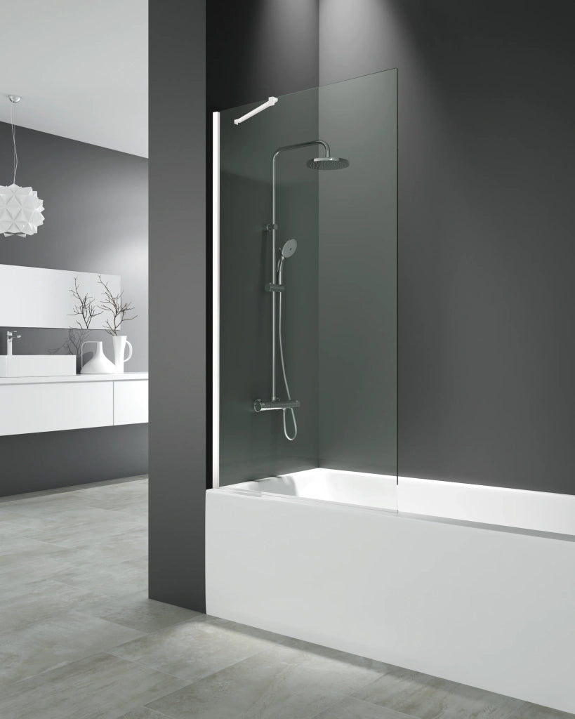 Parete doccia fissa Screen 8 mm 100 cm (96,5-98,0 cm) nichel, vetro trasparente