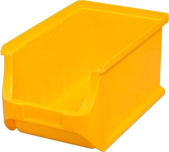 Scatola di archiviazione a pile, dimensioni 235 x 150 x 125 mm, colore giallo, codice 456210.