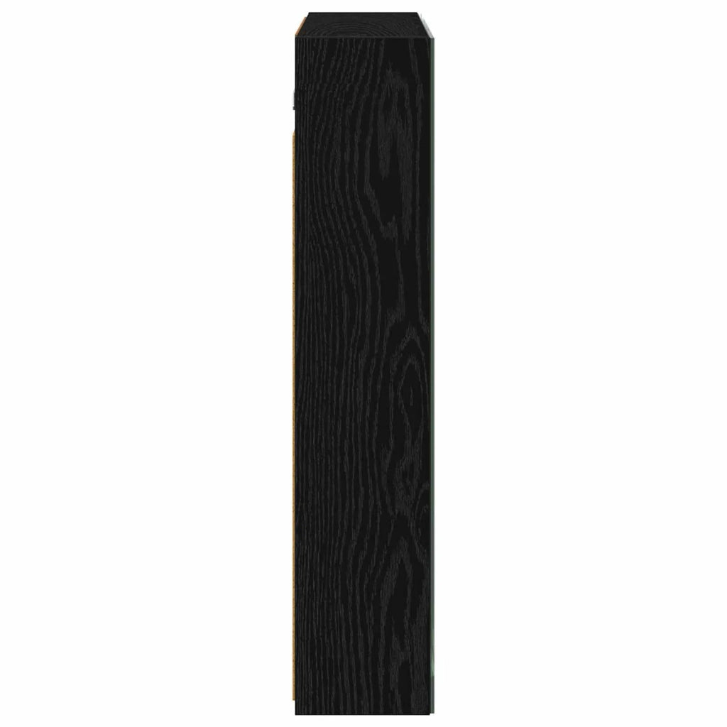 Mobiletto per specchio da bagno Rovere Nero 70 x 14,5 x 70 cm 889088