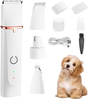 Trimmer per animali - Trimmer per coda di cane, tondeuse silenziosa per animali, spazzola per zampe, occhi e orecchie per cani, gatti e animali in generale