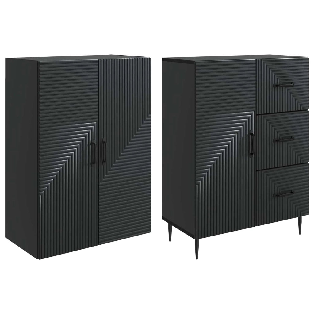 Set di armadi 2 pcs Nero 66 x 34,5 x 89,5 cm 3416656
