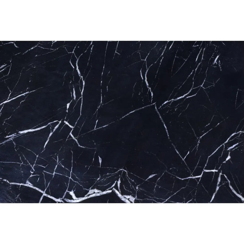 Tavolino GALEA nero effetto marmo - Alluminio design contemporaneo