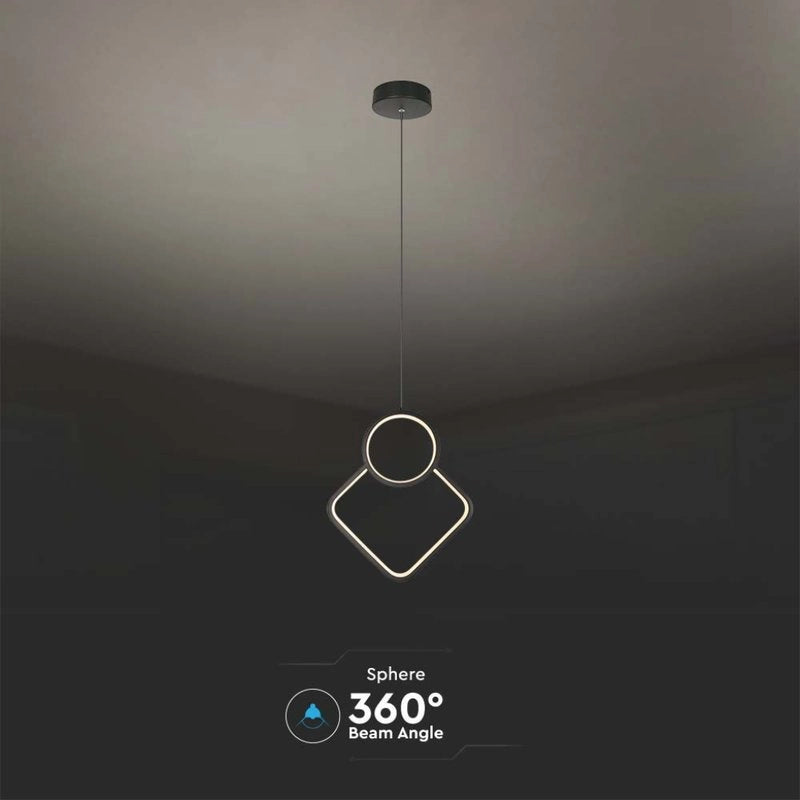 Lampadario LED a Sospensione 12W dal Design Moderno 28*196m Colore Nero 3000K SKU-14998