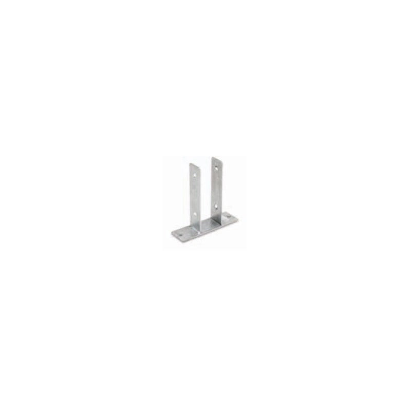 Ancoraggio palo 7x7 cm da pavimento - 2 pz - Acciaio zincato
