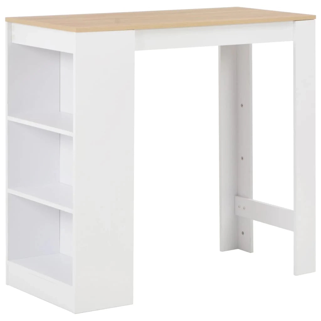 Tavolo alto da bar/bistrot con ripiano bianco 110 cm 0902052