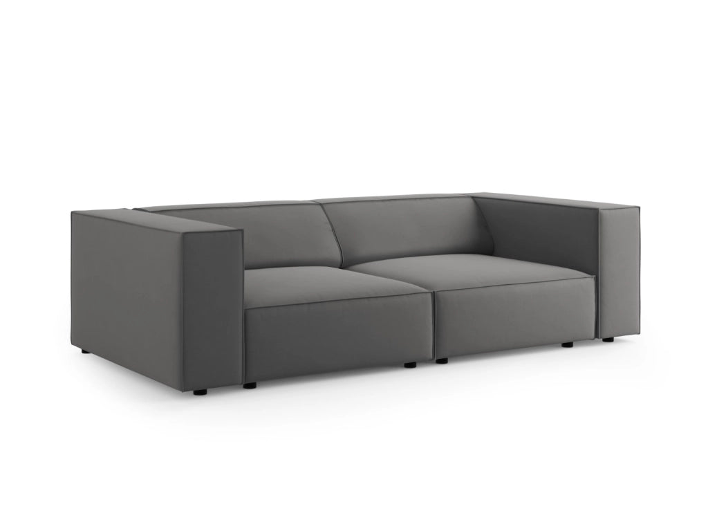 Cosmopolitan Design - Divano "Arendal" 3 posti in velluto cemento 