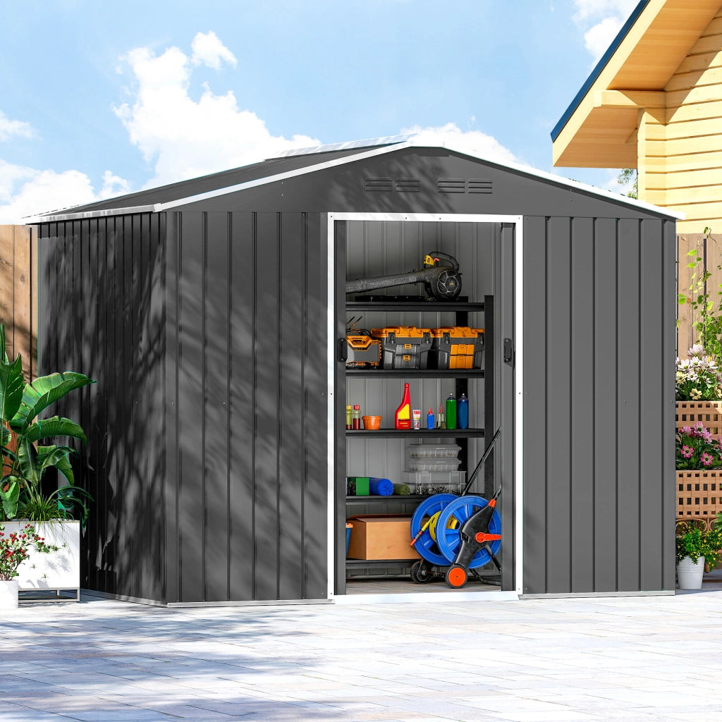 Casetta da Giardino ¨C zephmum ¨C Grigio Scuro Acciaio 230x170x? cm