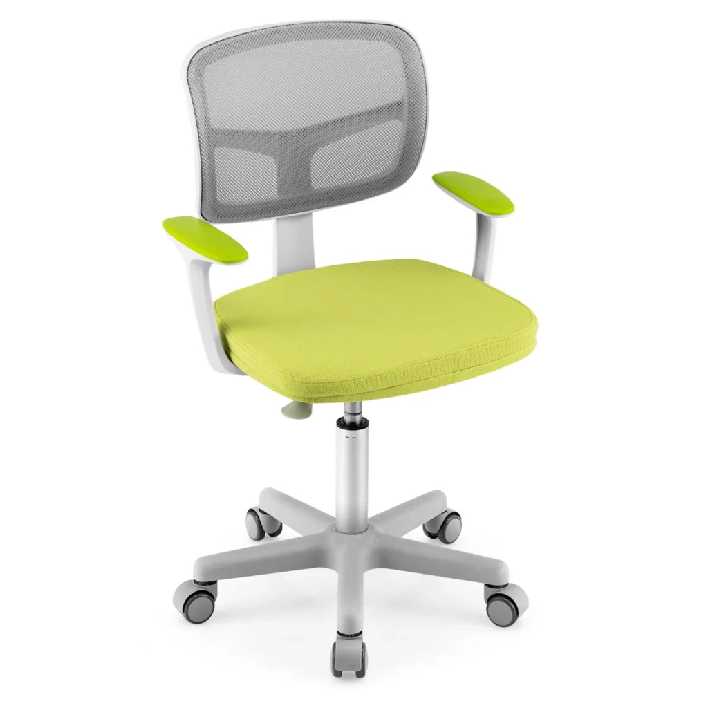 Sedia da ufficio regolabile per bambini 54 x 50 x 80-91,5 cm girevole ergonomica comoda design moderno PP verde 20_0011128