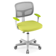 Sedia da ufficio regolabile per bambini 54 x 50 x 80-91,5 cm girevole ergonomica comoda design moderno PP verde 20_0011128