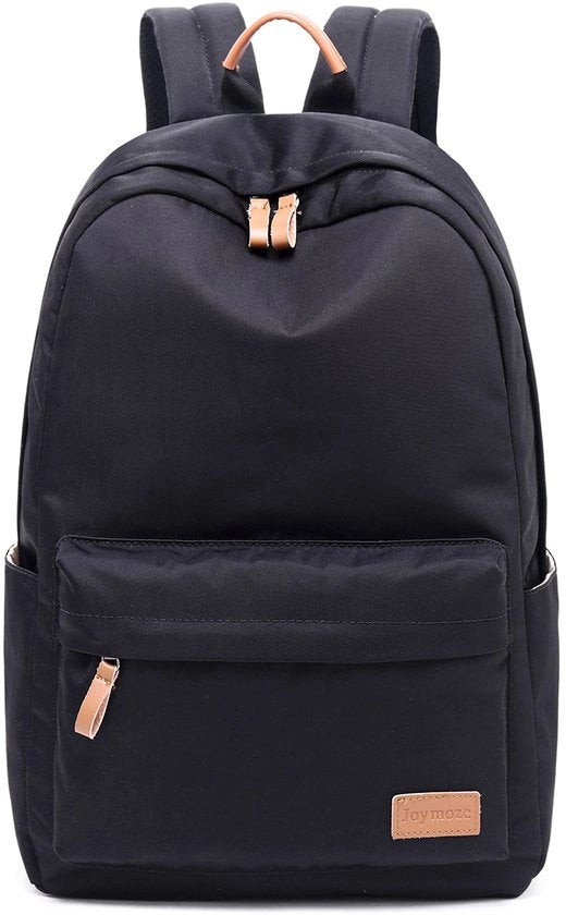 Zaino Retro Impermeabile per Adolescenti Borsa di Pelle per Tempo Libero Nero