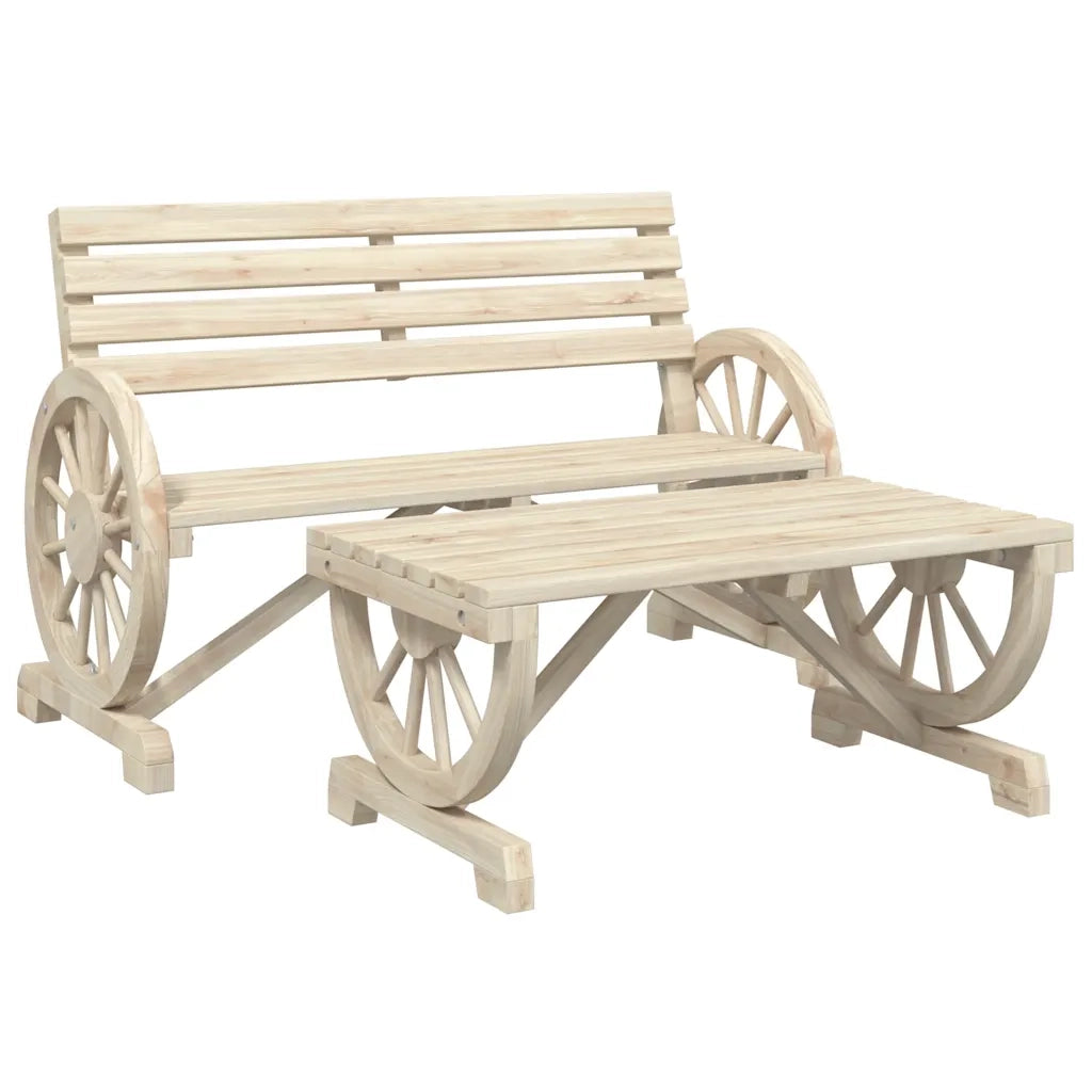 Salotto da Giardino-Set Salotto da Giardino 2 pz in Legno Massello di Abete 772364