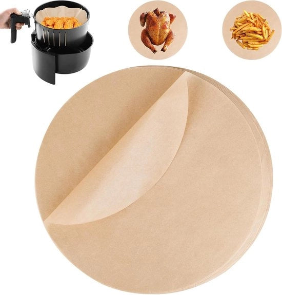 Papier da forno 30 cm a rullo resistente al calore e antiaderente per forno a pizza, friggitrice ad aria e padella - 200 pezzi