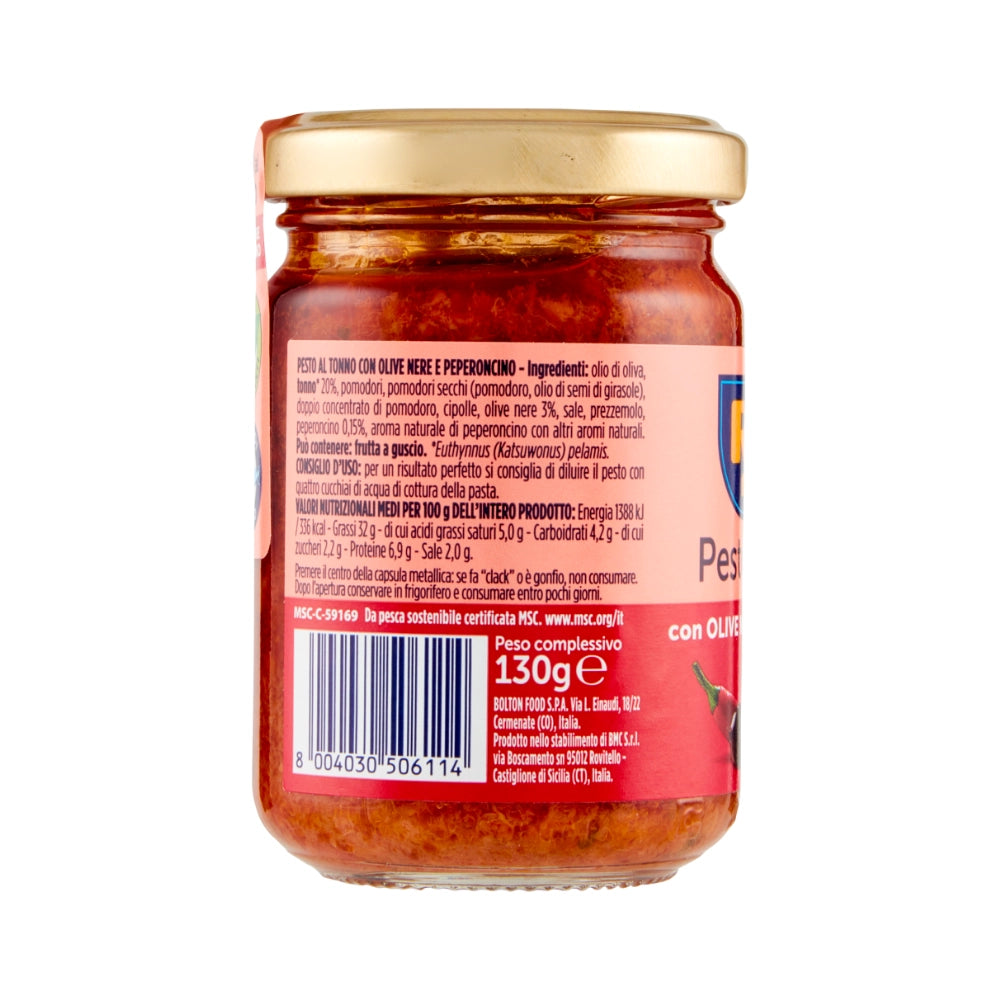 Rio mare pesto al tonno con olive nere e peperoncino 3 vasetti da 130 grammi
