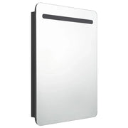 Mobile da bagno con specchio LED 60 x 11 x 80 cm MDF nero 02_0006613