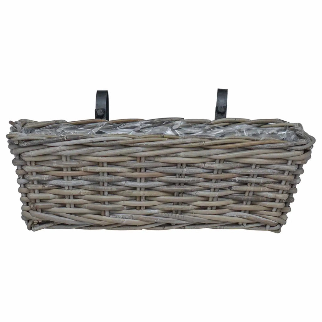 Cestino Appendibile per Piante 2 pcs Grigio 48 x 22 x 15 cm