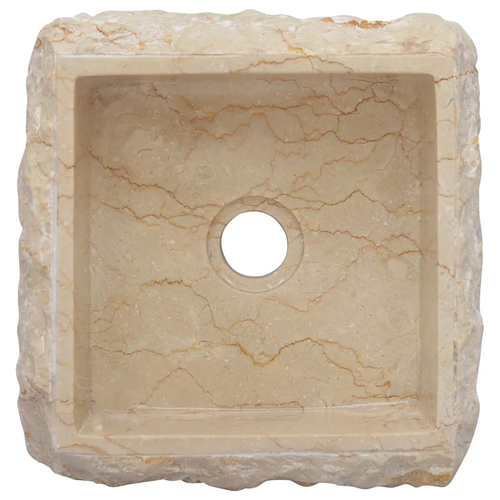 Lavandino-Lavello Crema 30x30x13 cm in Marmo