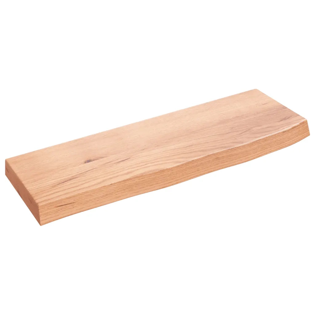 Ripiano Muro Marrone Chiaro 60x20x4 cm Massello Rovere Trattatocod mxl 80602