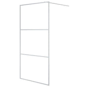 Parete Doccia Walk in Argento 100x195 cm Vetro Trasparente ESG CFW6868260