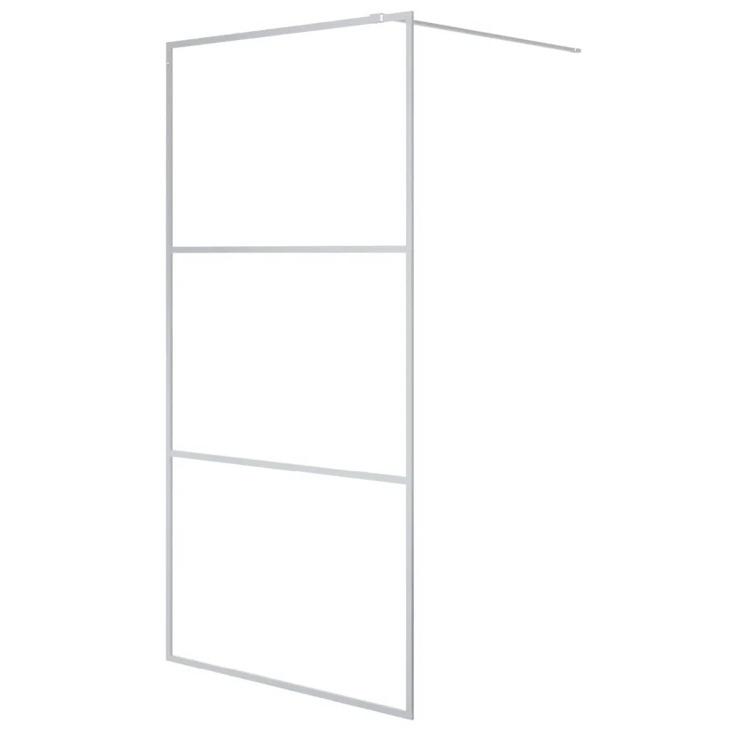 Parete Doccia Walk in Argento 100x195 cm Vetro Trasparente ESG CFW6868260