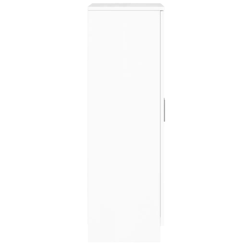 vidaXL Scarpiera Bianco Lucido 55x35x108 cm in Legno Multistrato