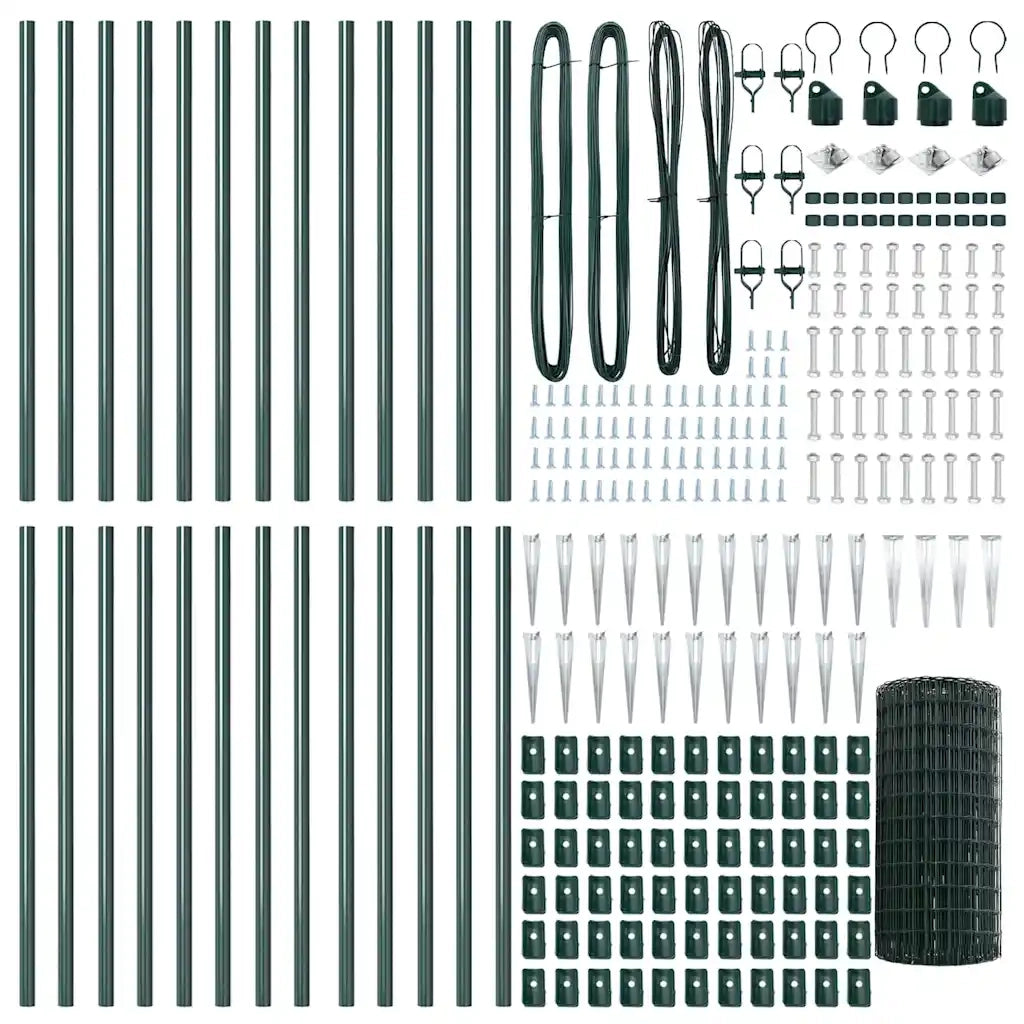 Recinzione con Posto Verde 0,4 x 50 m Acciaio e PVC 3350609