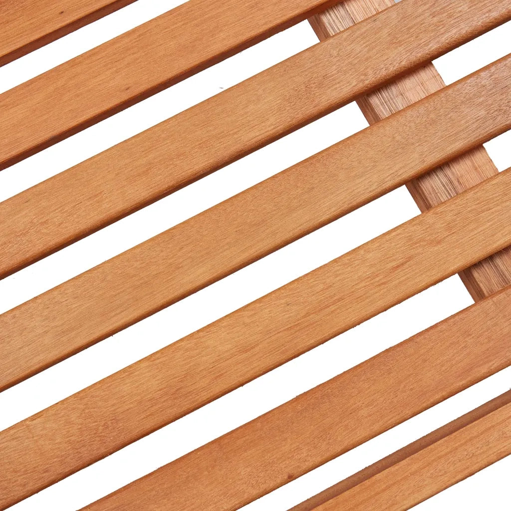 Panchina da Giardino Pieghevole 120 cm Legno Massello Eucalipto
