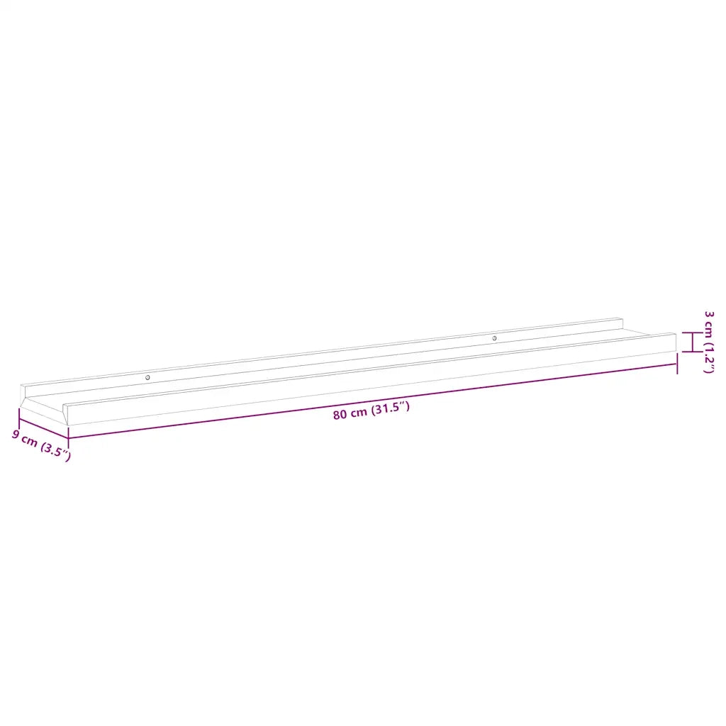 4 pz Mensole da Parete | Scaffali a Parete | Ripiano a parete Bianche 80x9x3 cm