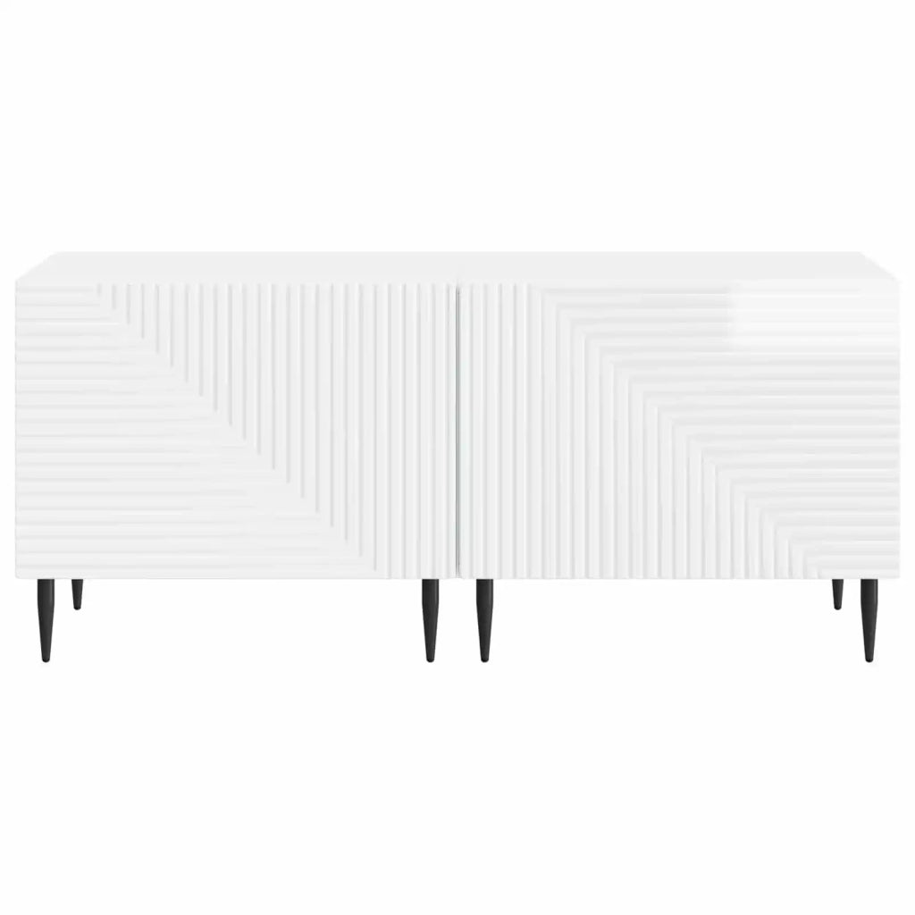 Mobile TV Bianco Lucido Legno ingegnerizzato 896899