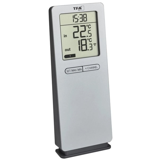 TFA-Dostmann 30.3071.54 termometro Termometro da ambiente elettronico Interno/esterno Argento