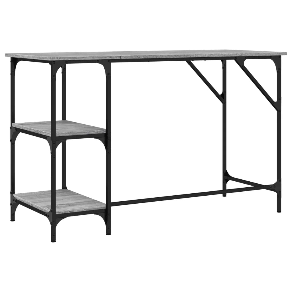 vidaXL Scrivania Grigio Sonoma 120x50x75cm Metallo e Legno Multistrato
