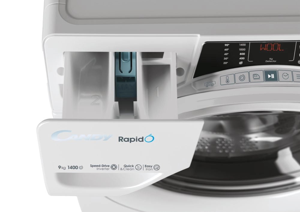 Candy RapidÃ“ RO 1494DWMT/1-S lavatrice Caricamento frontale 9 kg 1400 Giri/min Bianco