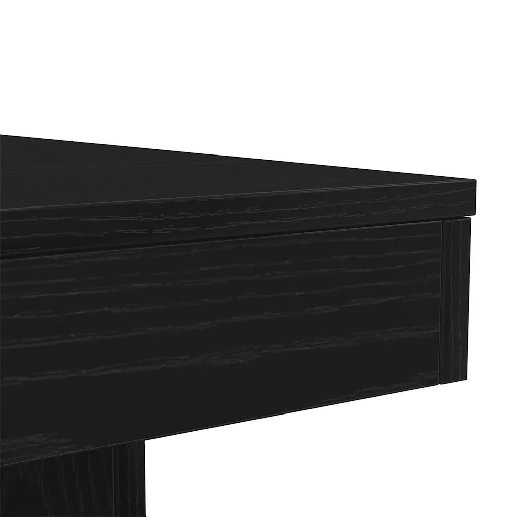 Tavolino da salotto | Tavolino da caff¨¨ | Tavolino da Soggiorno con Luci LED Rovere Nero 90x50x40 cm