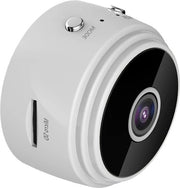 Casa sicura 1080P videocamera con visione notturna - camera di sicurezza Wi-Fi 150° angolo di visuale - rilevamento movimento intelligente per bambini e nanny - bianca