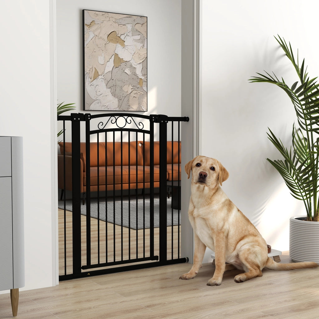 Barriera per Cani con Larghezza Regolabile 76-104 cm ¨C zephmum ¨C Nero