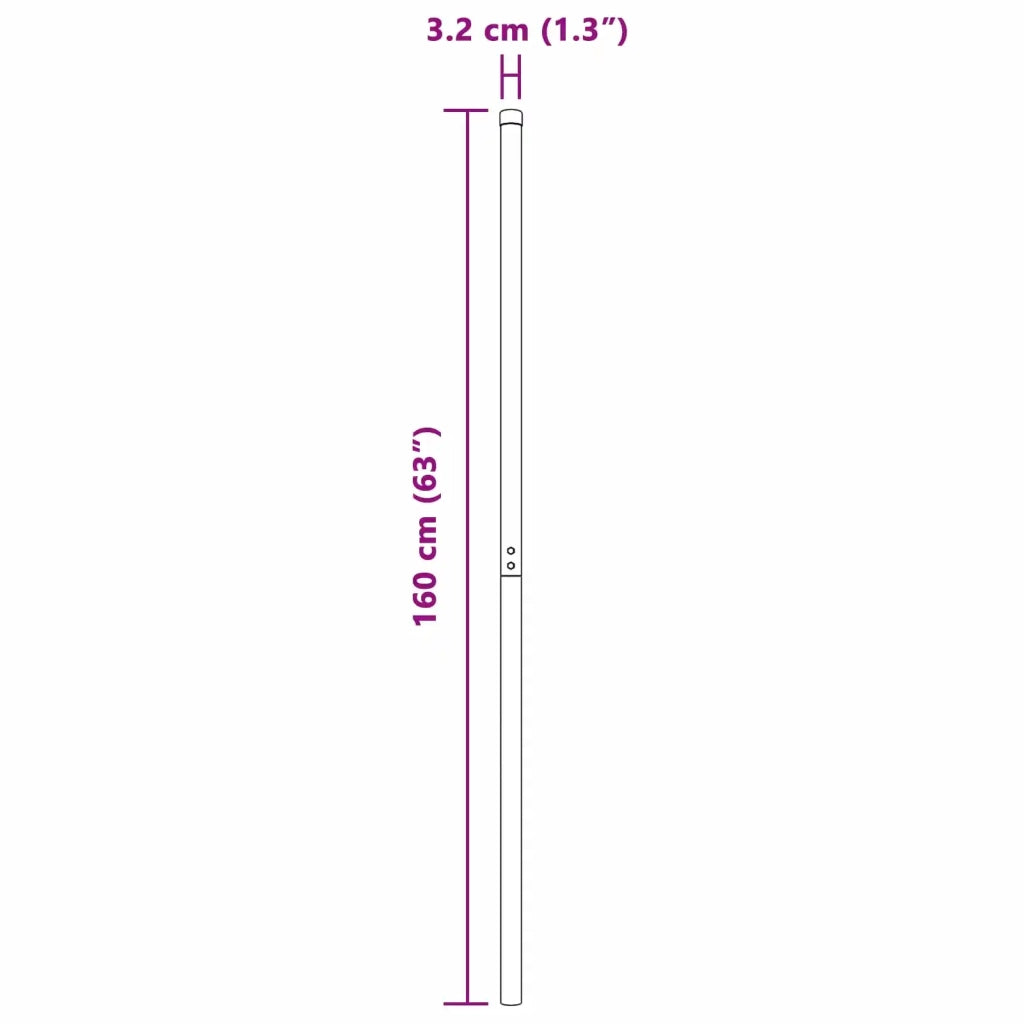Palo della recinzione 2 pz Argento CFW2623337