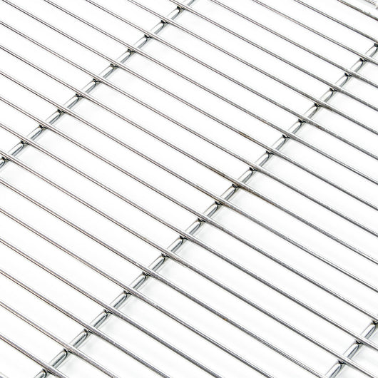 Griglia rettangolare in acciaio inox 60 x 40 cm per barbecue a carbone e a gas