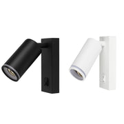 Trade Shop - Applique Da Muro Orientabile Con Interruttore On/off Con Attacco Gu10 In Alluminio Mr-02 -